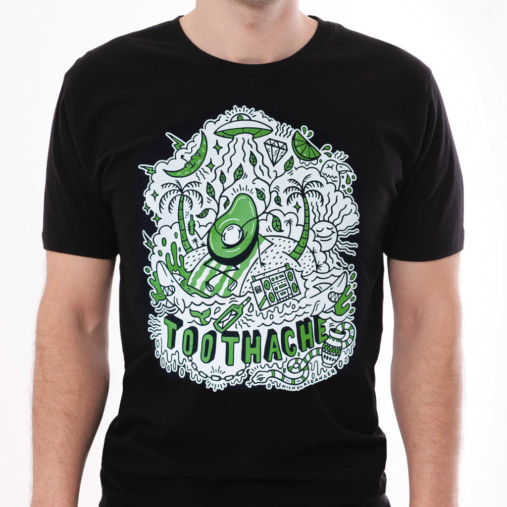 TOOTHACHE 07 x NICHOLAS DANGER UNISEX T-SHIRT - Black