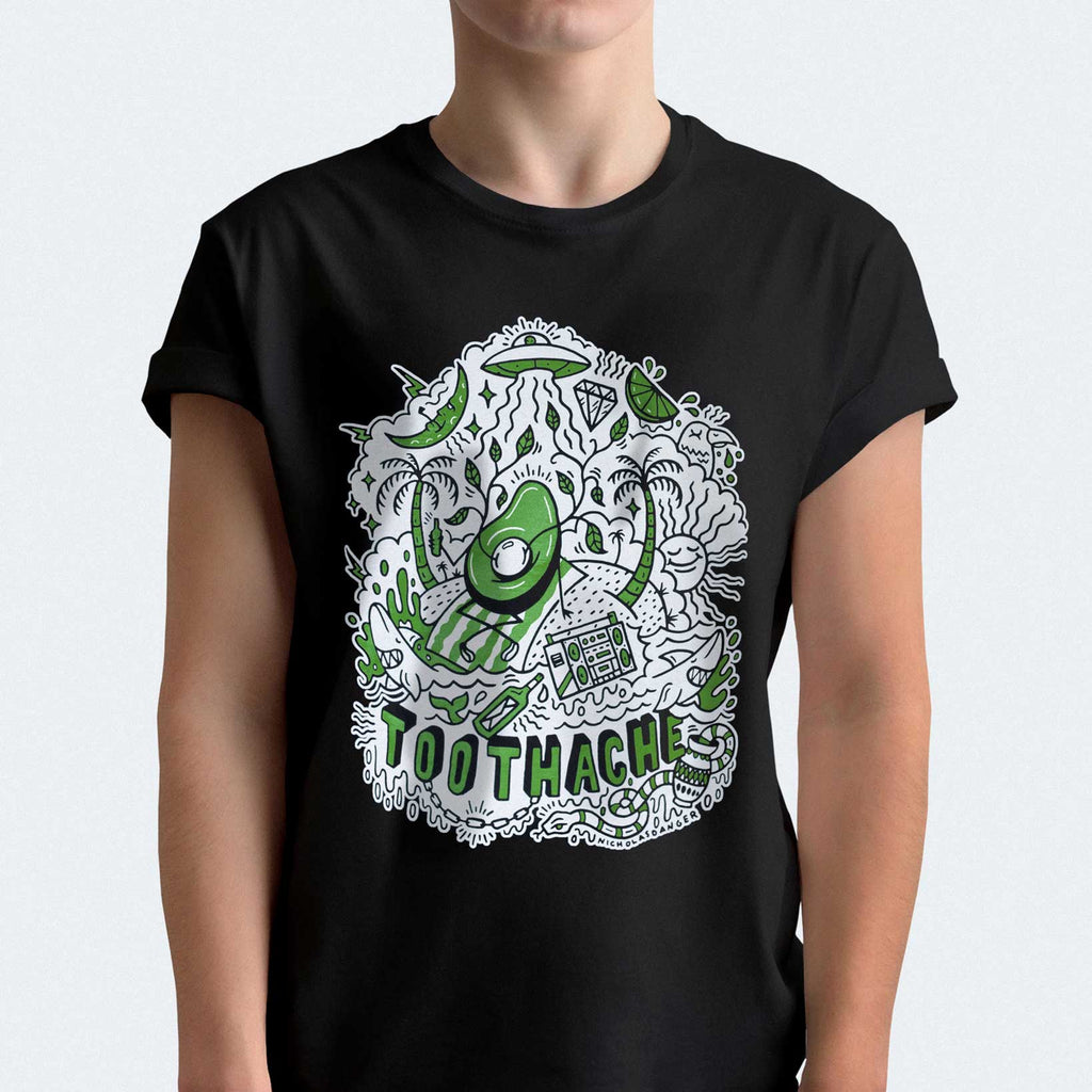 TOOTHACHE 07 x NICHOLAS DANGER UNISEX T-SHIRT - Black